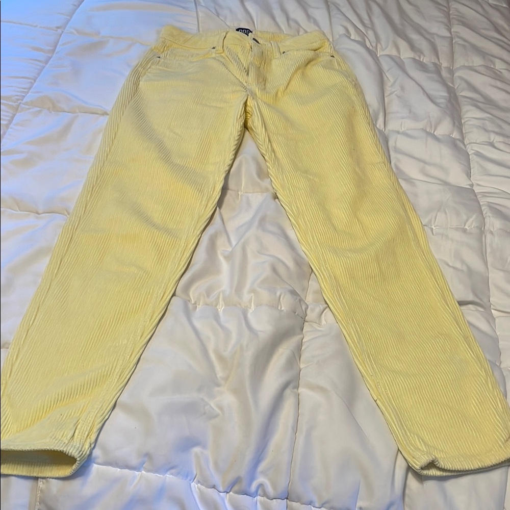 BDG Light Yellow Corduroy Pants Urban Outfitter Worn once! Like new! Size 26x31